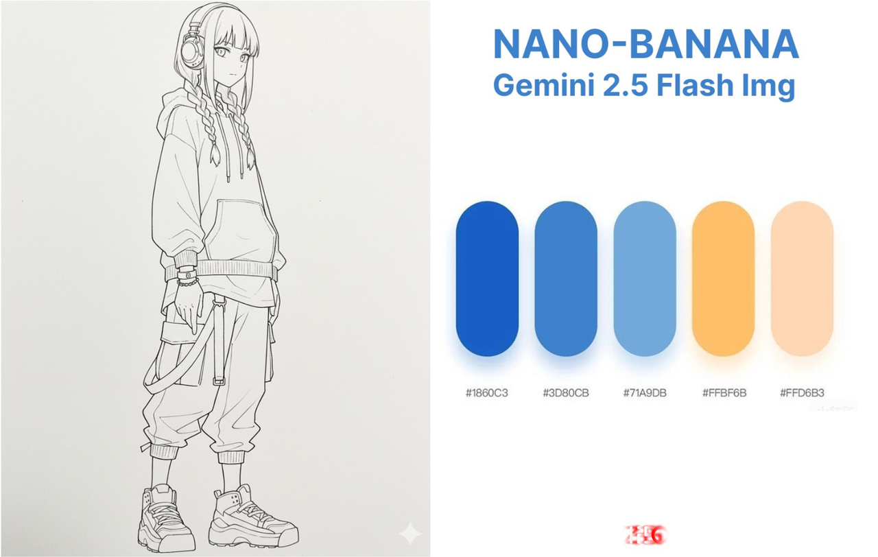 LINE ART COLORIZATION transformation - original input image showing the starting point