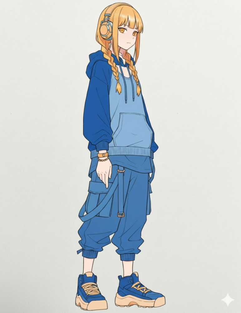 LINE ART COLORIZATION transformation - final result after AI processing